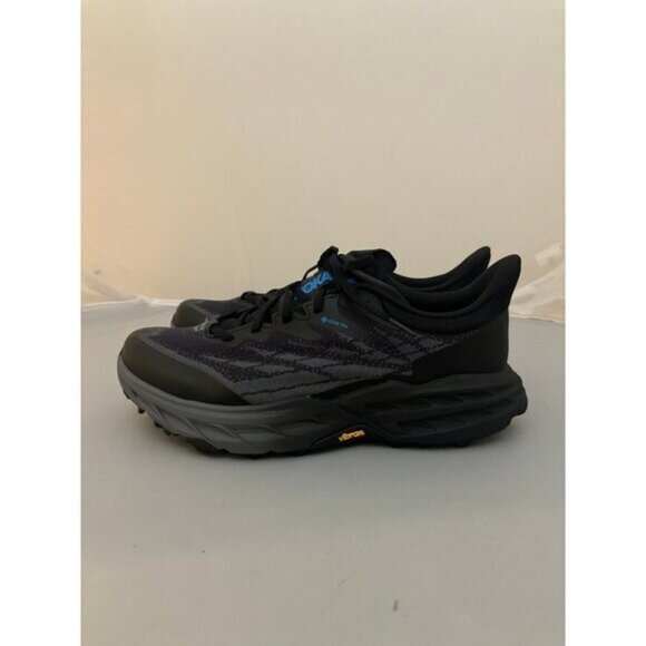 Hoka One One Speedgoat 5 GTX spike black outdoor hiking run shoes sz 10 1133550